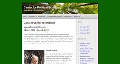 Desktop Screenshot of centerforpoliticalecology.org