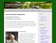 Tablet Screenshot of centerforpoliticalecology.org